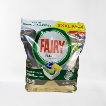 Капсулі для посудомийних машин Fairy Platinum all in one 96 шт (75667)