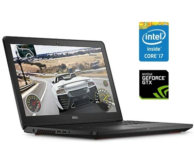 Игровой ноутбук Б-класс Dell Inspiron 7559 / 15.6" (3840x2160) IPS Touch / Intel Core i7-6700HQ (4 (8) ядра по 2.6 - 3.5 GHz) / 8 GB DDR3 / 256 GB SSD / nVidia GeForce GTX 960M, 4 GB GDDR5, 128-bit / WebCam б/у