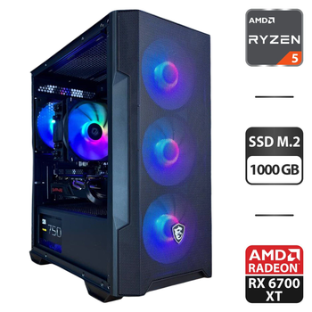 Компьютеры AMD Ryzen 5 с видеокартой Radeon RX 6700 XT