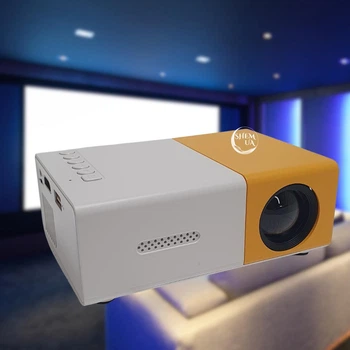 Мультимедийный проектор для домашнего кинотеатра LED Projector, портативный мини видеопроектор с пультом и подключением HDMI, USB, AV, microSD, для фильмов, сериалов, презентаций, игр, DCF-324