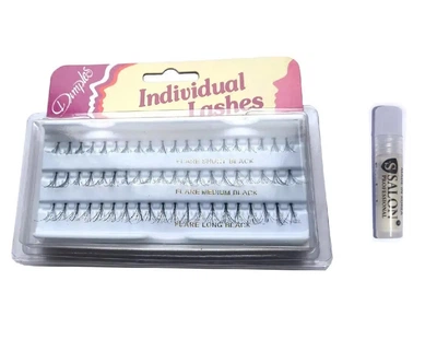 Вії пучкові Dimples Individual Lashes MIX три довжини (60 пучків) + клей