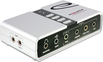 Звукова карта зовнішня Delock USB Sound Box 7.1 (4043619618033)