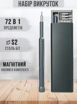Набор отверток прецизионных 72 в 1 магнитных для ремонта и точных работ отвертки прецизионные с насадками мини комплект профессиональный для телефонов ноутбука и электроники с битами + магнитный коврик