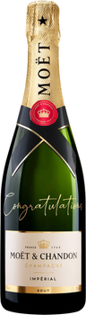 Шампанське Moet & Chandon Brut Imperial Congratulations біле брют 0.75 л 12.5% (3185370804926)