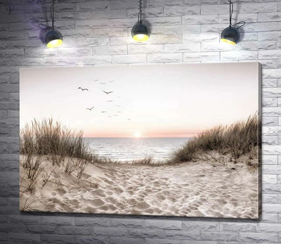 Картина Дикий песчаный берег моря 60x40 см Модуль №1 (004287)