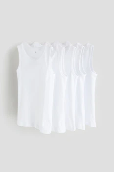 Майка (5шт) H&M 92см белый 507686895