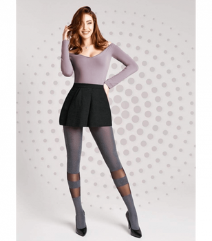 Фантазийные&nbsp;колготки MIRACLE 40 (1) - Giulia - MIRACLE 40 (1) - 4-L - Dark Grey Melange