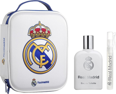 Zestaw męski Real Madrid Woda toaletowa 100 ml + Woda toaletowa 10 ml + Kosmetyczka (8411114085463)