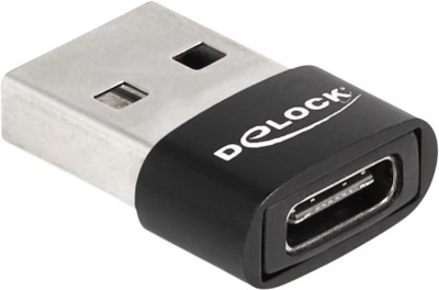 Adapter Delock USB Type-A male to USB Type-C female Black (4043619600021)