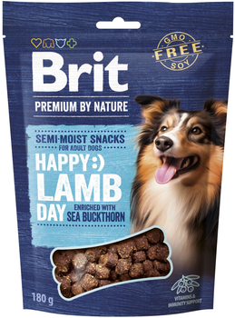 Лакомства для собак Brit Premium Semi-moist Snacks Lamb with Sea Buckthorn полувлажные с ягненком и облепихой 180 г (8595602573943)