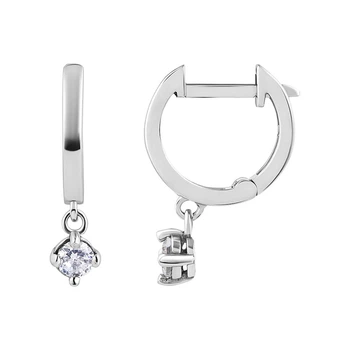 Серьги из белого золота (з40032)