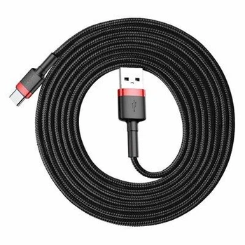Кабель Baseus USB - Type-C 2A 2метри Cafule Black/Red (CATKLF-C91)