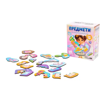 Деревянный магнитный пазл PuzzleOK 24 элемента цветные элементы (559793)