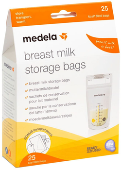 Пакети Medela для зберігання і заморожування грудного молока 25 шт. (008.0404) (7612367050418)