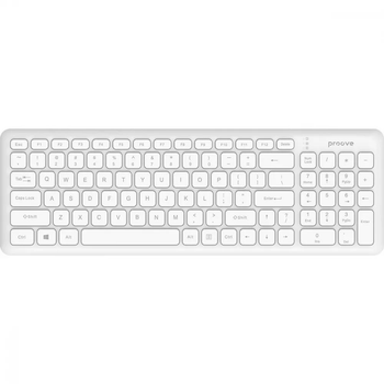 Бездротова мембранна тонка клавіатура Proove Classic Code (Ukraine Layout), White