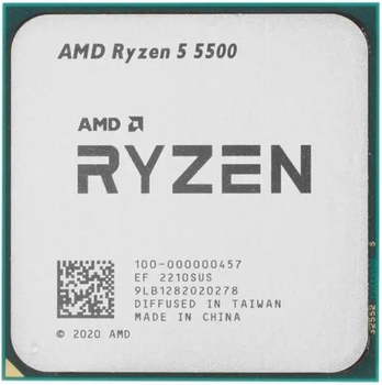 Процессор AMD Ryzen 5 5500 (3.6GHz/16MB, AM4, 65W) Tray (100-000000457)