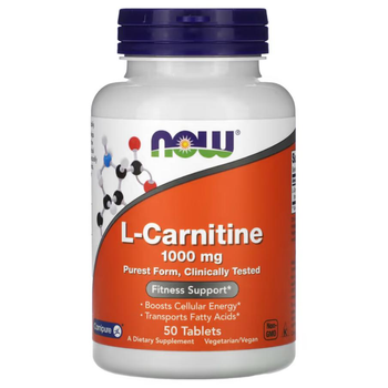 Жиросжигатель Now Foods L-Carnitine 1000 мг 50 таблеток