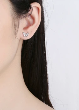 Жіночі сережки Diamond Butterfly (1575-01) Срібний - No Brand