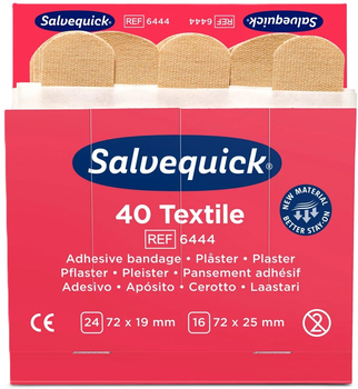 Пластыри Salvequick Textile Plaster 2 размера 40 шт. (734021330089)