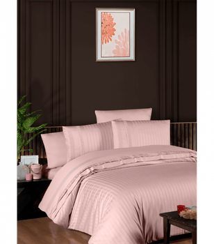 Комплект постельного белья Deluxe Satin First Choice - First Choice - DLX-77 New Trend Powder - Евро - Светло-розовый