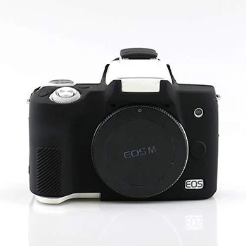 Защитный силиконовый чехол для фотоаппаратов CANON EOS M50 - черный