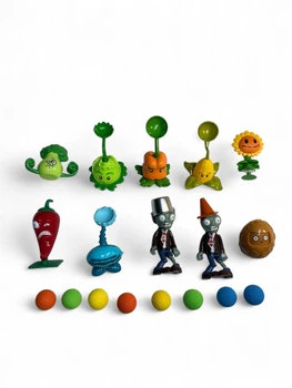Комплект іграшок героїв із гри Plants vs Zombies Рослини проти зомбі 10 фігурок Різнокольоровий (10zombi)