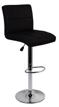 Кресло барное Bonro BC-0106 поворотное из экокожи до 100 кг Черный (134-76-40080026)