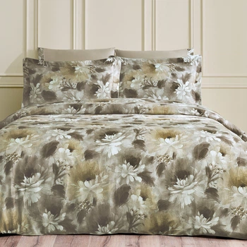Постельное белье Tivolyo Home Flowery делюкс сатин жатый шёлк евро