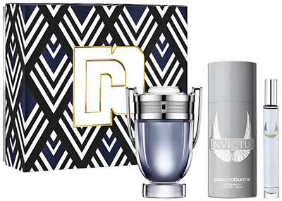 Zestaw męski Paco Rabanne Invictus Woda toaletowa 100 ml + Woda toaletowa 10 ml + Dezodorant 150 ml (3349668613823)