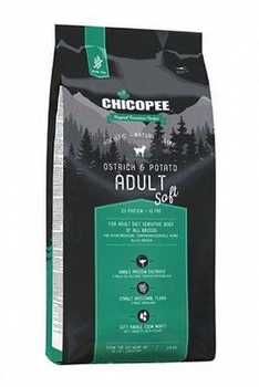 Сухой корм Chicopee (Чикопи) HNL Soft Adult Ostrich & Potato 12 кг для взрослых собак со страусом и картофелем