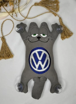Іграшка в авто Кіт Саймона "Volkswagen (Фольксваґен)" 25см сірий