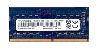 Оперативная память для ноутбука Ramaxel DDR4 8GB 3200MHz SO-DIMM 1Rx8 PC4-3200AA (RMSA3320MJ78HAF-3200)