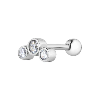 Серьги серебряные для пирсинга ушей 40069д