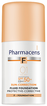 Podkład Fluid Pharmaceris F ochronno-korygujący Spf 50 01 Ivory 30 ml (5900717154117)