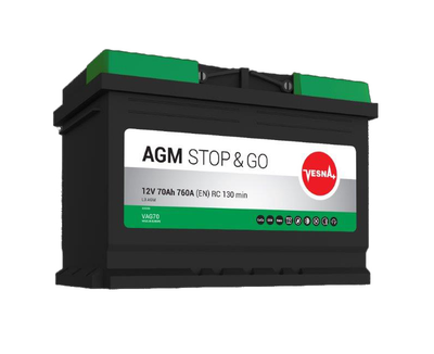 Аккумулятор Vesna AGM 70 Ah/12V "0" (+ справа)