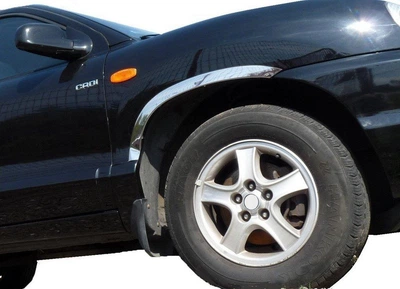 Нержавеющие накладки на арки (4 шт) для Hyundai Santa Fe 1 (2000-2006)