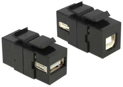 Адаптер Delock USB-A - USB-B Black (4043619863709)