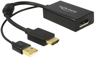 Адаптер Delock HDMI - DisplayPort 1.2 30 cm Black (4043619626670)