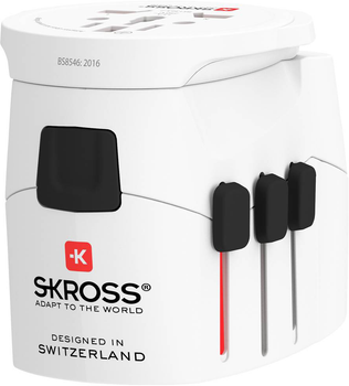 Ładowarka sieciowa  Skross Pro Light USB (2xA) World White (1302470)