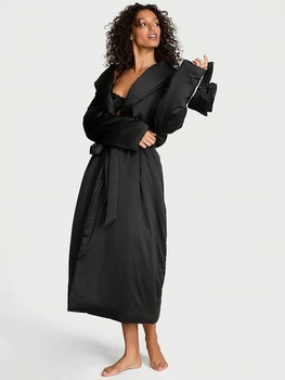 Халат Victoria's Secret Dream Satin Duvet Robe & Eye Mask Set M/L Чорний (26811583D)