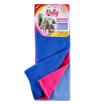 Набор Тряпка из микрофибры Polly для полировки и стекла 30*30см PO20151