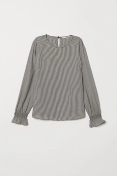 Блуза H&M 38 чорно білий 6752038