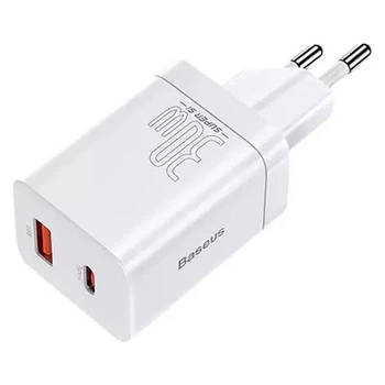 Зарядний пристрій Baseus USB/Type-C 30W PD/QC White (CCSUPP-E02)