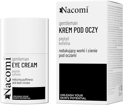 Krem pod oczy Nacomi Gentleman przeciw opuchnięciom z peptydami i kofeiną 30 ml (5902539720587)