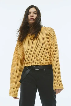 Джемпер H&M M горчичный 30811350957