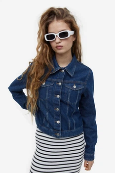 Куртка джинсовая H&M M темно синий 22111131268