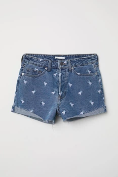Шорты H&M 34 синий 312612554