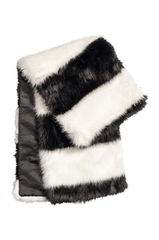 Палантин H&M One Size черно белый 212563310