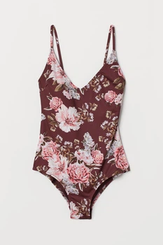 Купальник H&M 34 бордовий квіти 2125596340