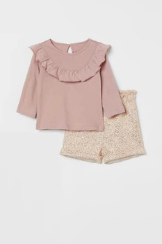 Комплект (блуза, шорты) H&M 74см пудра 26041106771